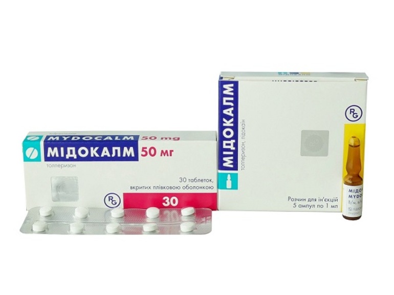 Таблетки и раствор для инъекций Мидокалм