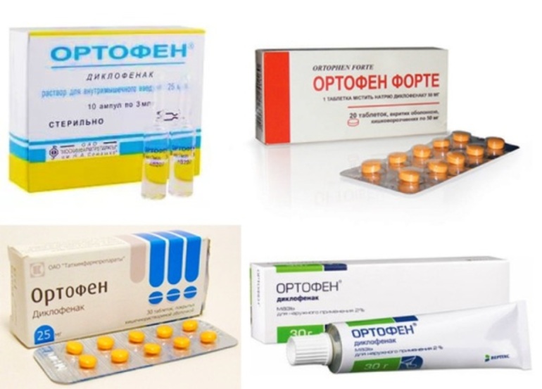 Аналоги препарата Ортофен 