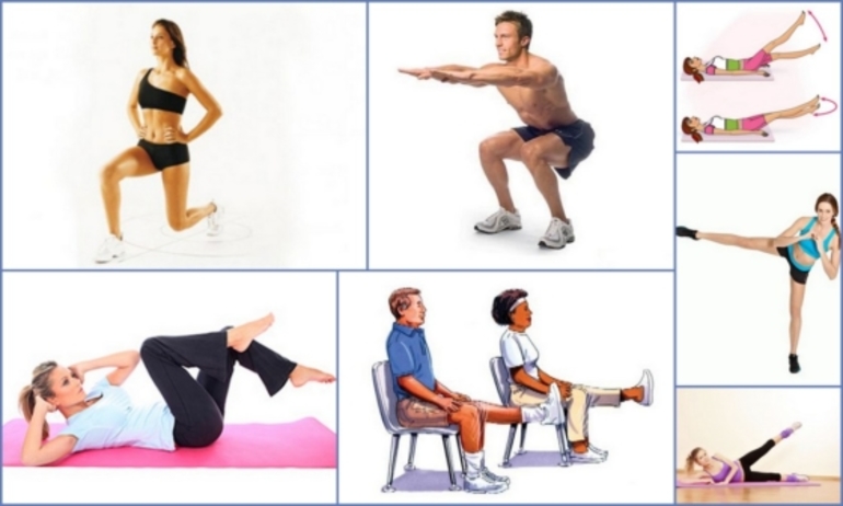 Разновидности упражнений при различных заболеваниях